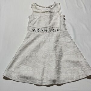 The Children's Place White Lace Dress with Silver Accents